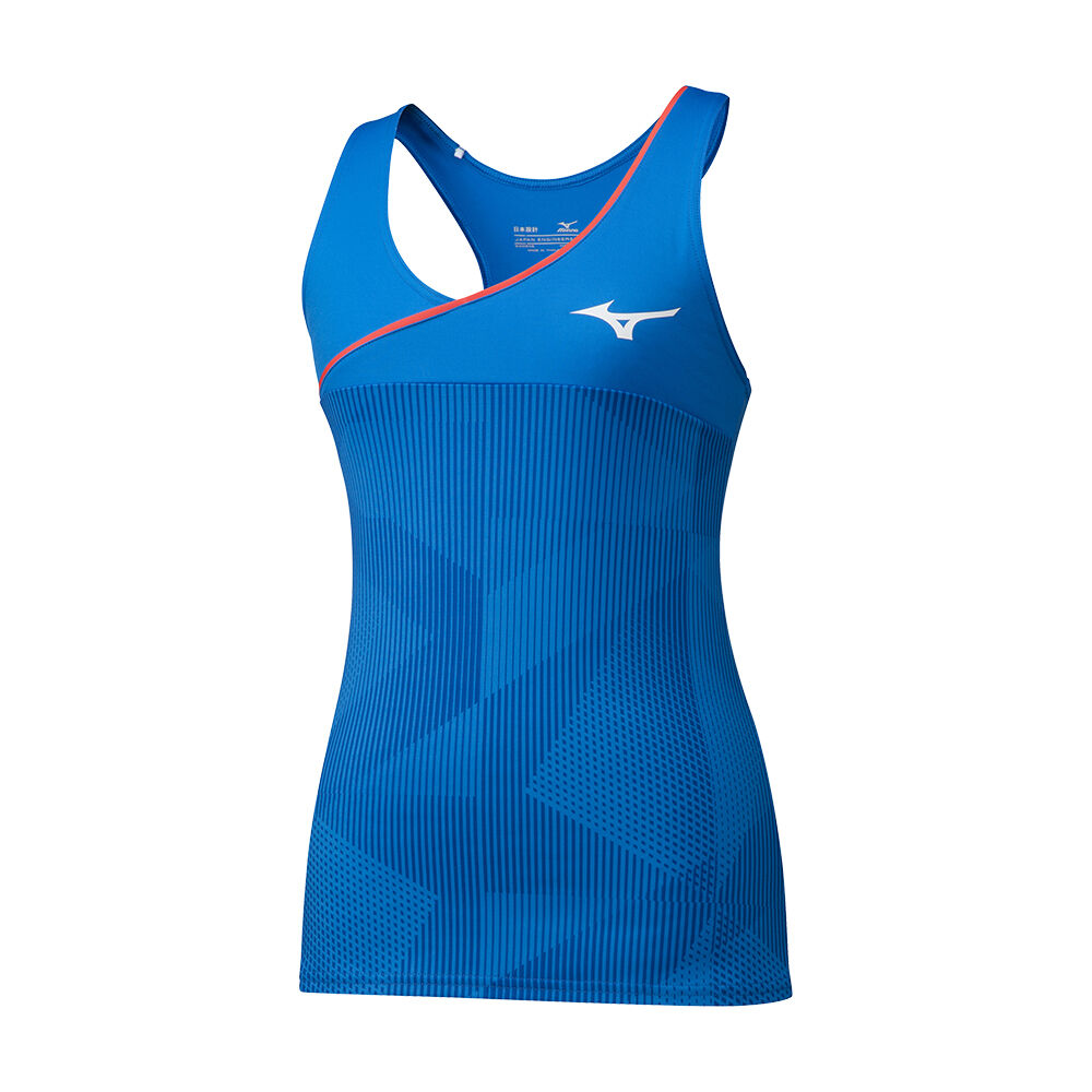 Canotta Mizuno Printed Donna - Blu - 78520-SUVA